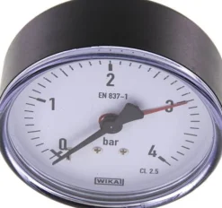 Manometer waagerecht, 80mm, 0 - 4 bar