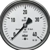 Manometer waagerecht 63mm, 0 - 600 mbar, G 1/4"