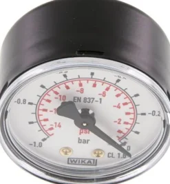 Manometer waagerecht (ST/Ms), 50mm, -1 bis 0 bar, G 1/4"
