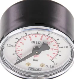Manometer waagerecht (ST/Ms), 50mm, 0 - 1 bar, G 1/4"