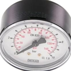Manometer waagerecht (ST/Ms), 63mm, 0 - 10 bar, G 1/4"
