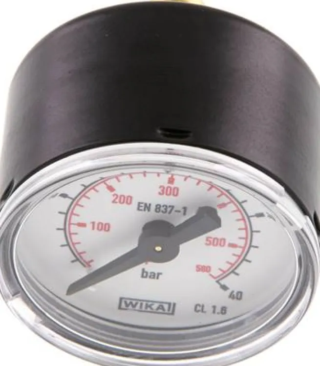 Manometer waagerecht (ST/Ms), 40mm, 0 - 40 bar, G 1/8"