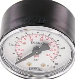 Manometer waagerecht (ST/Ms), 50mm, 0 - 10 bar, G 1/4"