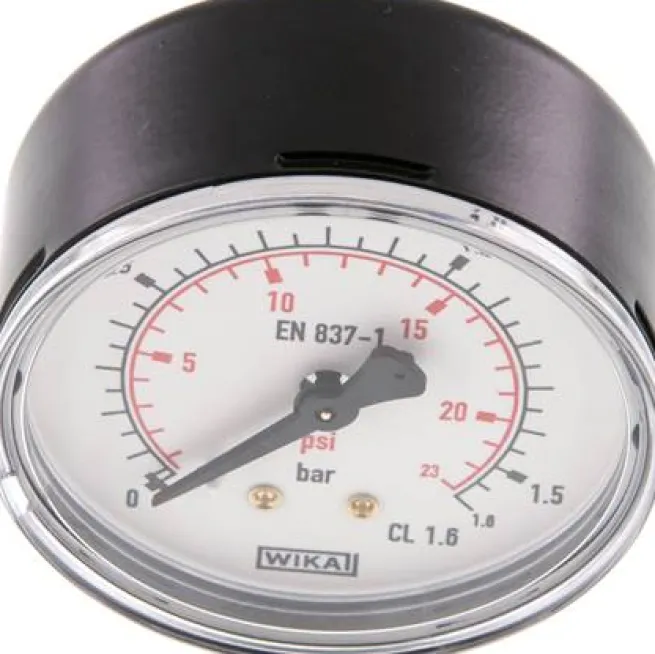 Manometer waagerecht (ST/Ms), 63mm, 0 - 1,6 bar, G 1/4"