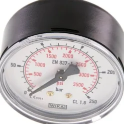 Manometer waagerecht (ST/Ms), 63mm, 0 - 250 bar, G 1/4"