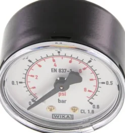 Manometer waagerecht (ST/Ms), 50mm, 0 - 0,6 bar, G 1/4"