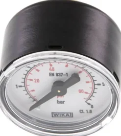 Manometer waagerecht (ST/Ms), 40mm, 0 - 6 bar, G 1/8"
