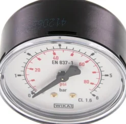 Manometer waagerecht (ST/Ms), 63mm, 0 - 6 bar, G 1/4"