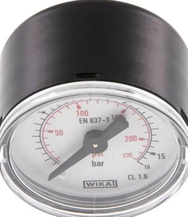 Manometer waagerecht (ST/Ms), 40mm, 0 - 16 bar, G 1/8"