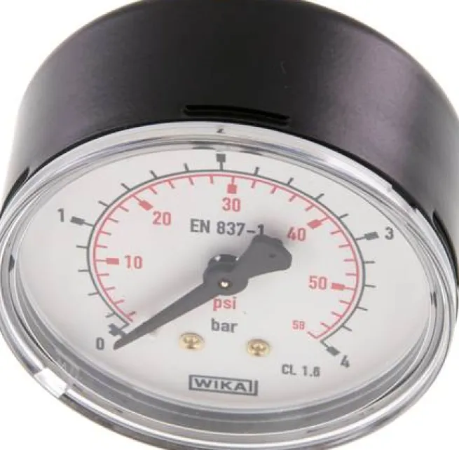 Manometer waagerecht (ST/Ms), 63mm, 0 - 4 bar, G 1/4"