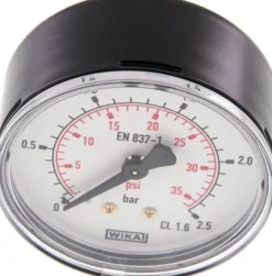 Manometer waagerecht (ST/Ms), 63mm, 0 - 2,5 bar, G 1/4"