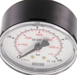Manometer waagerecht (ST/Ms), 63mm, 0 - 400 bar, G 1/4"