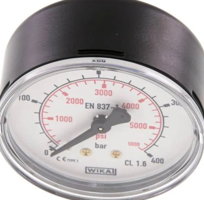 Manometer waagerecht (ST/Ms), 63mm, 0 - 400 bar, G 1/4"