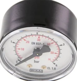 Manometer waagerecht (ST/Ms), 50mm, 0 - 4 bar, G 1/4"