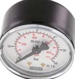 Manometer waagerecht (ST/Ms), 50mm, 0 - 60 bar, G 1/4"