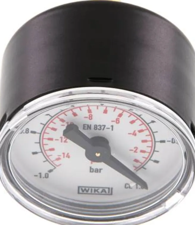 Manometer waagerecht (ST/Ms), 40mm, -1 bis 0 bar, G 1/8"