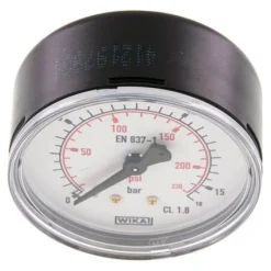 Manometer waagerecht (ST/Ms), 63mm, 0 - 16 bar, G 1/4"