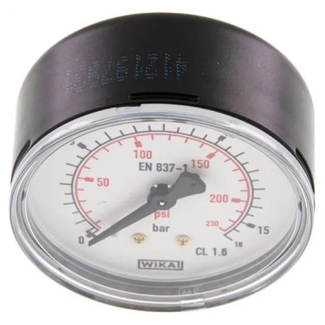 Manometer waagerecht (ST/Ms), 63mm, 0 - 16 bar, G 1/4"