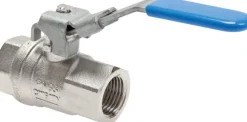 Messing-Kugelhahn, abschließbar, Rp 1", -0,98 bis 40 bar