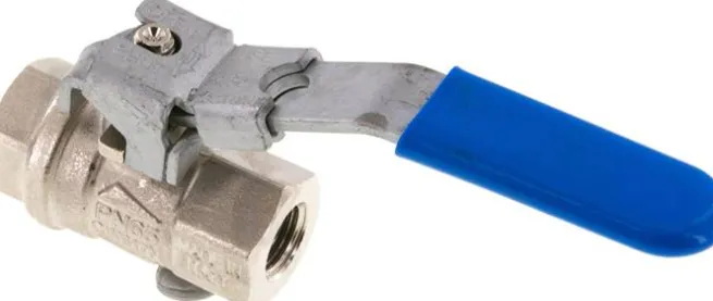 Messing-Kugelhahn, abschließbar, Rp 1/4", -0,98 bis 65 bar