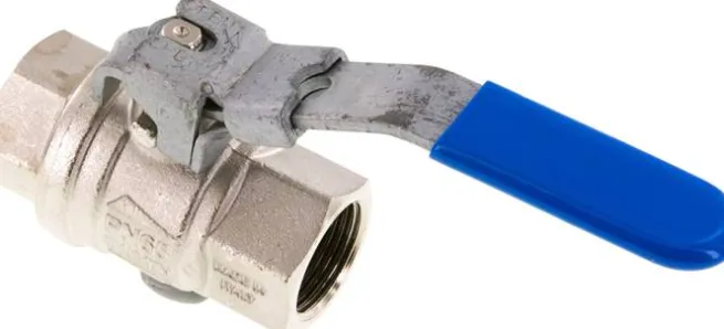 Messing-Kugelhahn, abschließbar, Rp 3/4", -0,98 bis 40 bar