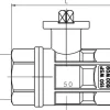 Messing-Kugelhahn, Direktmontageflansch Rp 1/4", -0,9 bis 40bar