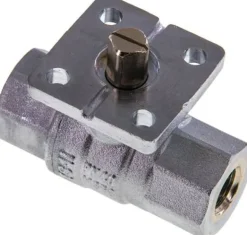 Messing-Kugelhahn, Direktmontageflansch Rp 1/4", -0,9 bis 40bar