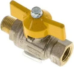 Messing-Kugelhahn, DVGW, R 1/4