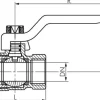 Messing-Kugelhahn, Eco-Line, Rp 2", 0 bis 25bar -Eco-Line
