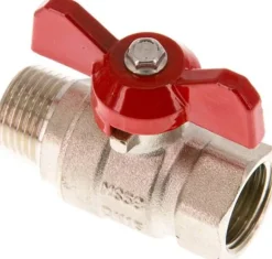 Messing-Kugelhahn, Eco-Line, R 1/2" / Rp 1/2", 0 bis 25bar -Eco-Line, Knebelgriff
