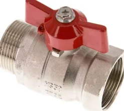 Messing-Kugelhahn, Eco-Line, R 1-1/4" / Rp 1-1/4", 0 bis 25bar -Eco-Line, Knebelgriff