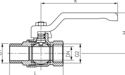 Messing-Kugelhahn, Eco-Line, R 1/4" / Rp 1/4", 0 bis 25bar -Eco-Line