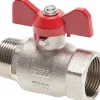 Messing-Kugelhahn, Eco-Line, R 1/4" / Rp 1/4", 0 bis 25bar -Eco-Line, Knebelgriff