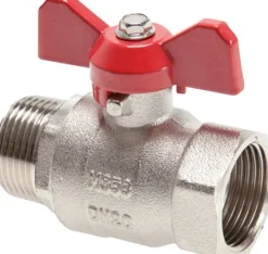 Messing-Kugelhahn, Eco-Line, R 1/4" / Rp 1/4", 0 bis 25bar -Eco-Line, Knebelgriff