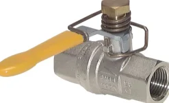 Messing-Kugelhahn, G 1/4", -0,98 bis 65bar, federschließend