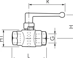 Messing-Kugelhahn, G 1/4