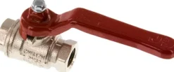 Messing-Kugelhahn, kurz, G 1/4", -0,9 bis 50 bar, voller Durchgang