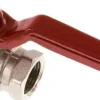 Messing-Kugelhahn, kurz, G 3/8", -0,9 bis 50 bar, voller Durchgang