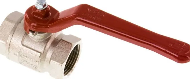 Messing-Kugelhahn, kurz, G 3/4", -0,9 bis 40 bar, voller Durchgang