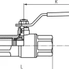 Messing-Kugelhahn, Rp 1", 0 bis 45bar, für Sauerstoff (Industrie)