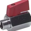 Messing-Minikugelhahn G 1/8" Innengewinde / Außengewinde, PN 15, Knebelgriff