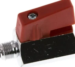 Messing-Minikugelhahn G 1/8" Innengewinde / Außengewinde, PN 15, Knebelgriff