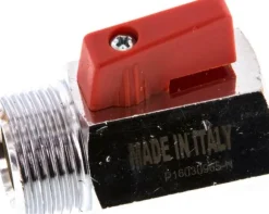 Messing-Minikugelhahn G 3/4" Innengewinde / Außengewinde, PN 15, Knebelgriff