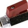 Messing-Minikugelhahn G 3/8" Innengewinde / Außengewinde, PN 15, Knebelgriff