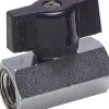 Messing-Minikugelhahn G 1/4" Innengewinde, PN 15, Flügelgriff