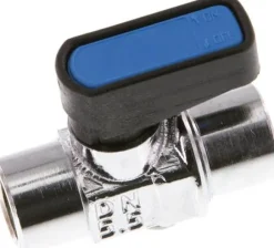 Messing-Minikugelhahn mit Entlüftungsbohrung G 1/8", PN 20