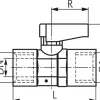 Messing-Minikugelhahn Rp 1/4"-Rp 1/4" (IG), PN 20