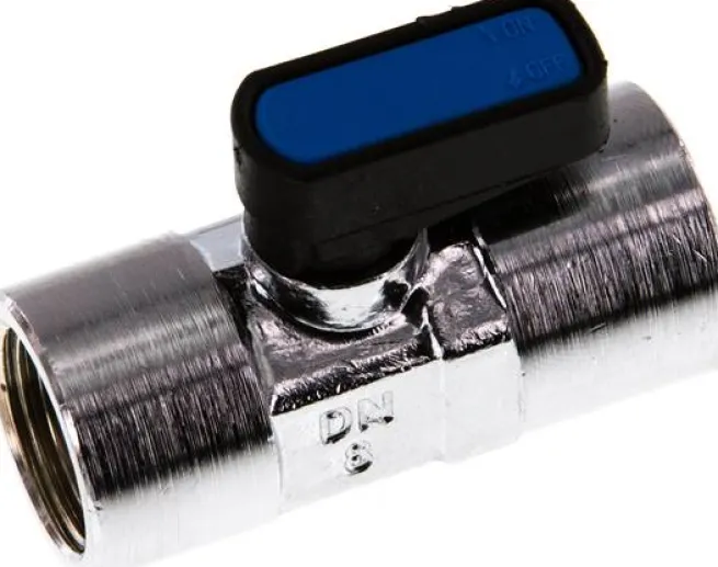 Messing-Minikugelhahn Rp 3/8"-Rp 3/8" (IG), PN 20