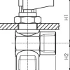 Messing-Mini-Winkelkugelhahn, G 1/8", PN 20, Schalttafelm