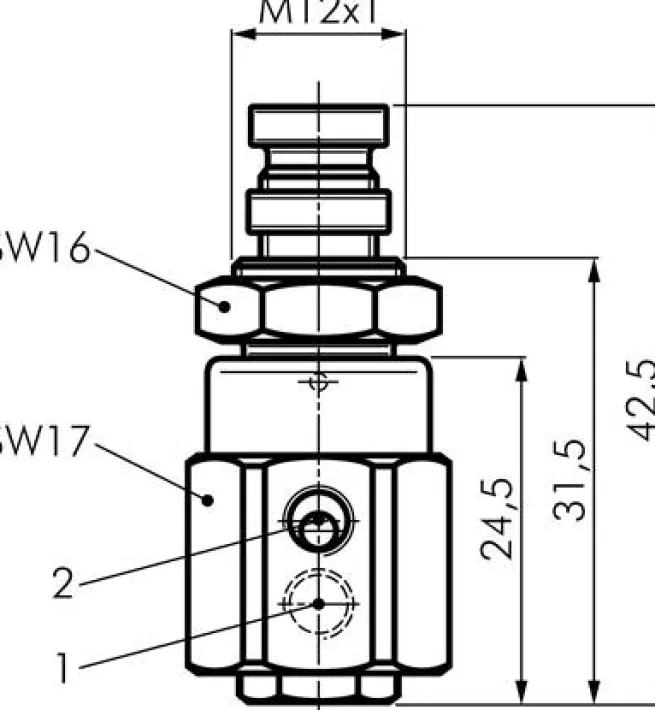 Micro-Druckregler M 5, 0,2 - 2 bar